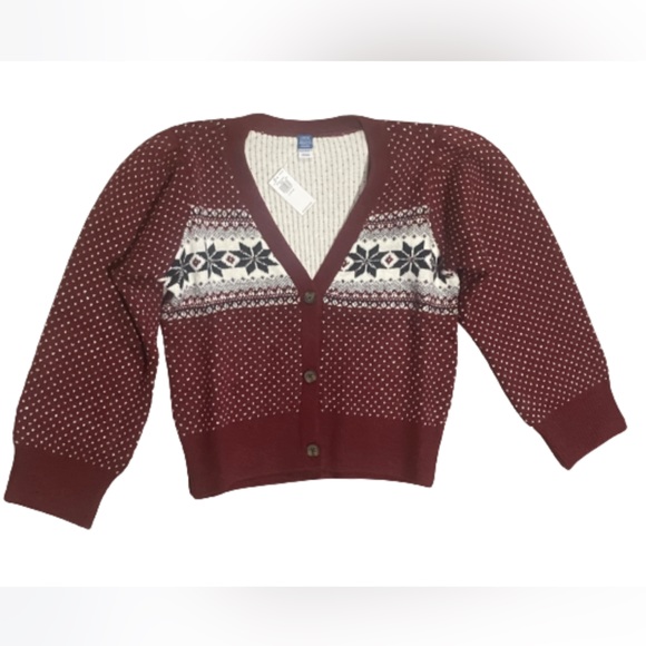 🆕 RESERVED X Old Navy Button-Front Fair Isle Cardigan Sweater for Girls - Picture 6 of 11